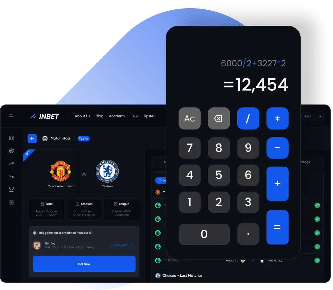 Calculate potential winnings with InBet